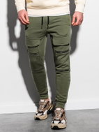 Ombre Clothing Herbert khaki L - Tepláky