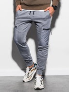 Ombre Clothing Otto šedé-melanžové  - Tepláky