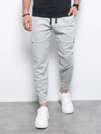 Ombre Clothing Helgot šedé-melanžové XL - Tepláky