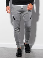 Ombre Clothing Gebhard šedé-melanžové M - Tepláky