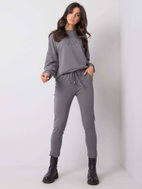 Fashionhunters Ibuka šedé M - Tepláky