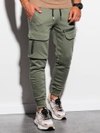 Ombre Clothing Fryderyk khaki XXL - Tepláky