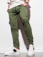 Ombre Clothing Styborn khaki XL - Tepláky