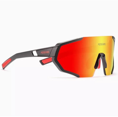 KDEAM Ocean 03 Black / Red - Cycling Glasses - Main image
