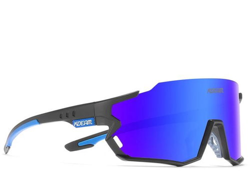 KDEAM Gilbert 02 Black / Blue - Cycling Glasses - Main image