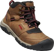 Keen Ridge Flex MID WP Youth, Brown/Red, size EU 32.5/197mm - Trekking Shoes