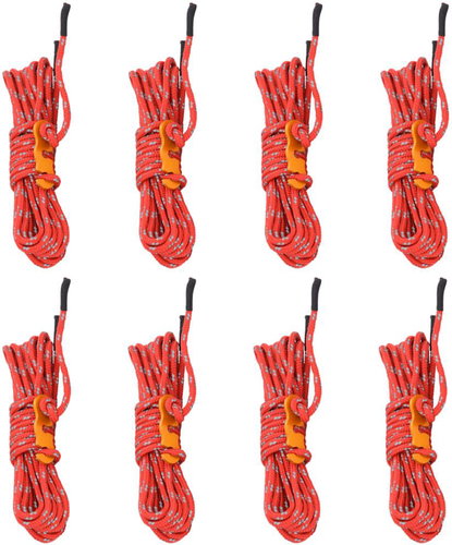 Shumee Stanová lanka s napínáky reflexní 8 ks 4 m 4 mm, 4008134 - Rope - Main image