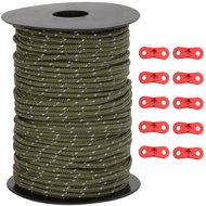 Shumee Tent rope with reflective strips and tensioners 50 m 3 mm, 4008118 - Guy Rope for Tents