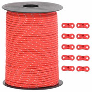 Shumee Tent rope with reflective strips and tensioners 50 m 3 mm, 4008119 - Guy Rope for Tents