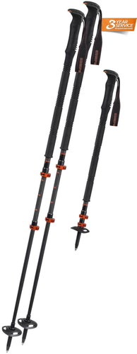 Komperdell Carbon CXP Pro - black/orange 105-140 cm - Ski Poles - Main image