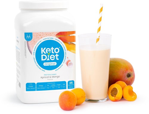 KetoDiet protein drink - apricot and mango for 1 week (35 servings) - Keto Diet - Main image