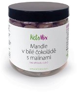 KetoMix Mandle v bílé čokoládě s malinami 160 g - Keto diéta