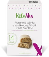 KetoMix Proteínové tyčinky s vanilkovou príchuťou v bielej čokoláde 14× 40 g - Keto diéta