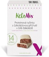 KetoMix Proteínové tyčinky s čokoládovou príchuťou v bielej čokoláde 14 × 40 g - Keto diéta