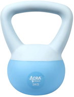 ACRA Soft PVC Kettlebell 3 kg, blue - Kettlebell
