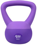 ACRA Soft PVC Kettlebell 2 kg, purple - Kettlebell