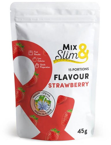 Mix & Slim Flavour 45 g (15 servings) - Strawberry flavour - Keto Diet - Main image