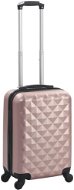 SHUMEE Skořepinový kufr na kolečkách, růžově zlatý, ABS, M - Cestovní kufr