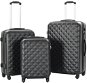 SHUMEE Sada skořepinových kufrů na kolečkách 3 ks, černá, ABS - Case Set