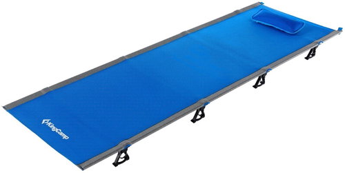 KING CAMP Ultralight Cot folding camping lounger, blue - Camping Lounge Chair - Main image