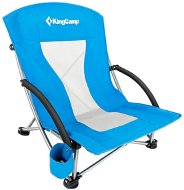 Kempingové křeslo KING CAMP Kemping skládací židle Deluxe s opěrkami ocel, modrá - Kempingové křeslo