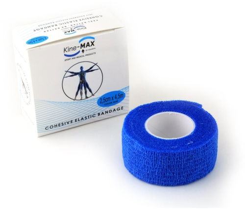 Kine-MAX  Cohesive Elastic Bandage 2,5 cm  ×  4,5 m, modré - Obinadlo - Hlavní obrázek