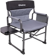 King Camp ASH C10 XXL Folding Camping Chair with Armrests - Black/Grey - Camping Chair
