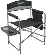 King Camp Folding Camping Chair with Armrests ASH C10 - Black - Grey - Camping Chair
