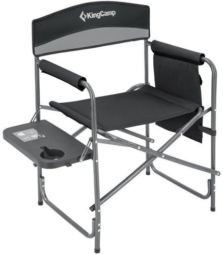 King Camp Folding Camping Chair with Armrests ASH C10 - Black - Grey - Camping Chair - Main image