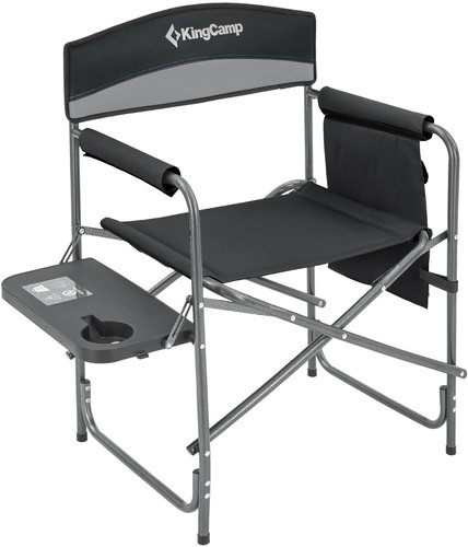 KING CAMP with armrests ASH B10, black - grey - Camping Chair - Main image