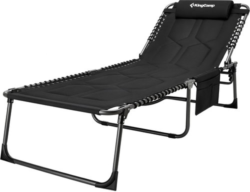KINGCAMP Lehátko zahradní Bavaria B20, černé - Garden Lounger - Main image