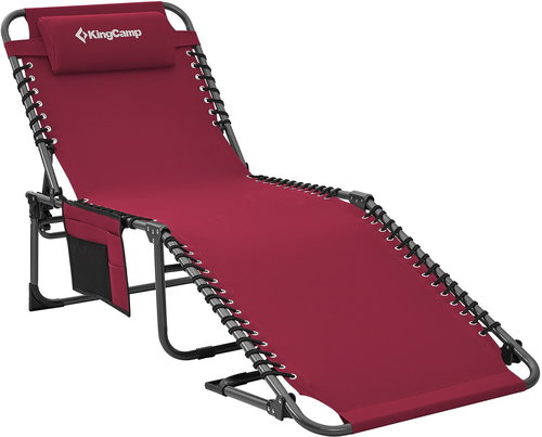 KINGCAMP Lehátko zahradní Berlin B10, vínová - Garden Lounger - Main image