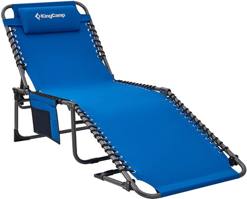 KINGCAMP Lehátko zahradní Berlin B10, modrá - Garden Lounger - Main image