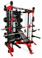 KUBIsport posilovací klec s multipressem a závažím 2 × 100 kg, nosnost 1000 kg - Exercise Cage