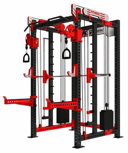KUBIsport Power Cage with Multi-Press and 2 × 80kg Weights, 900kg Load Capacity - Exercise Cage - Main image