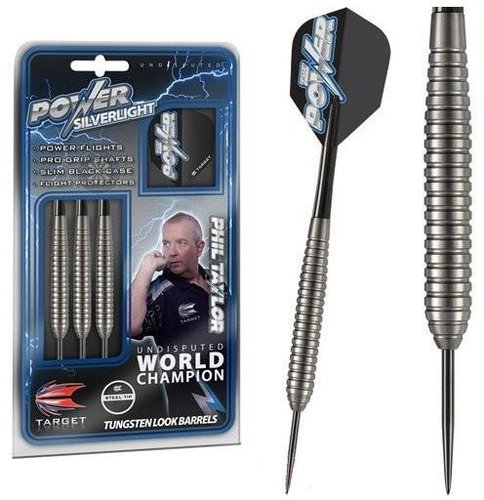 TARGET steel POWER SILVERLIGHT 24g - Phil Taylor, BRASS - Darts - Main image