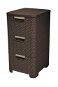 Curver Rattan Style Cabinet 3x14L Dark Brown - Laundry Basket