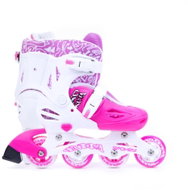 Spokey Buddy, white-pink, size 34-37 - Roller Skates
