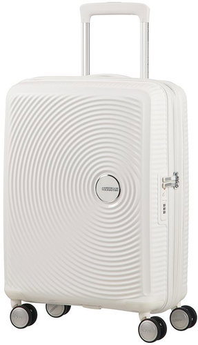 American Tourister Soundbox Spinner 55 Exp Pure White - Suitcase - Main image