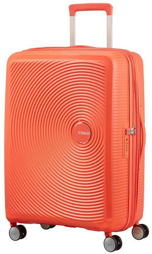 American Tourister Soundbox Spinner 67 Exp Spicy Peach - Suitcase - Main image