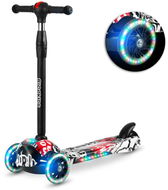 Ricokids Piko LED, Graffiti černá - Dětská koloběžka