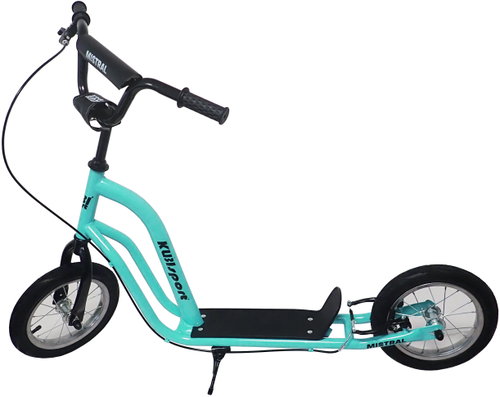 KUBIsport Scooter with inflatable wheels 12" Mistral turquoise - Scooter - Main image