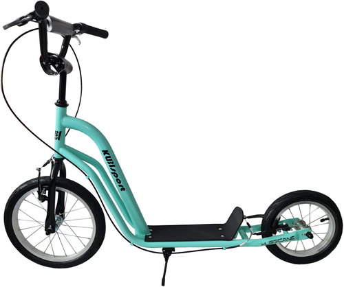 KUBIsport Scooter with inflatable wheels 16/12" Hurricane turquoise - Scooter - Main image
