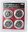 Set of white PU wheels 64 × 24 + ABEC7 bearings