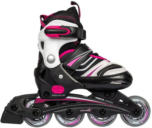 Muuwmi Nastavitelné dětské inline brusle, růžové vel. 29-32 - Roller Skates - Main image