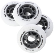 NILS EXTREME Matná Kolečka PU 72 × 24 82A, bílá, 4 ks - Kolečka