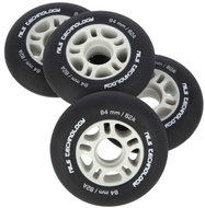NILS EXTREME Matte PU Wheels 84 × 24 82A, black, 4 pcs - Inline Skate Wheels
