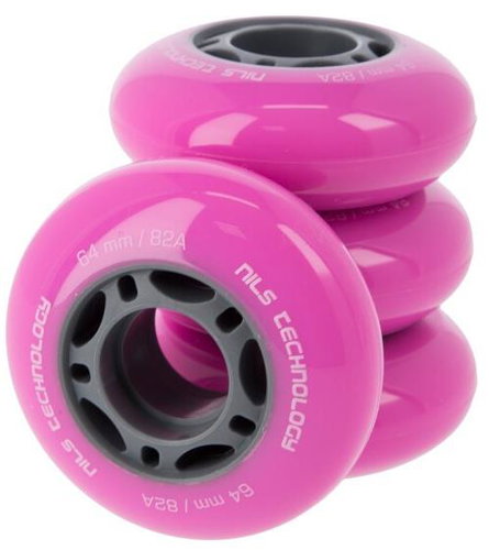 NILS EXTREME PU Wheels 64 × 24 mm, pink, 4 pcs - Wheels - Main image