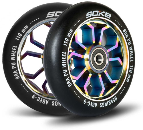 SOKE Wheels 110 mm, rainbow 2 pcs - Scooter Wheels - Main image