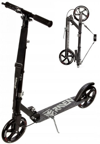 Raven Straight Black / Silver 200 mm - Folding Scooter - Main image